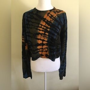 Cotton Citizen Size L Tie Dye Extra Long Sleeve Tee Top